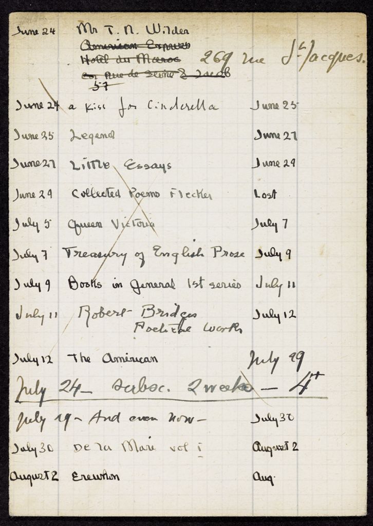 Thornton Wilder 1921 card (large view)